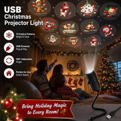 ✨Plug-&-Play HD Christmas Projector – 6 or 10 Festive Scenes