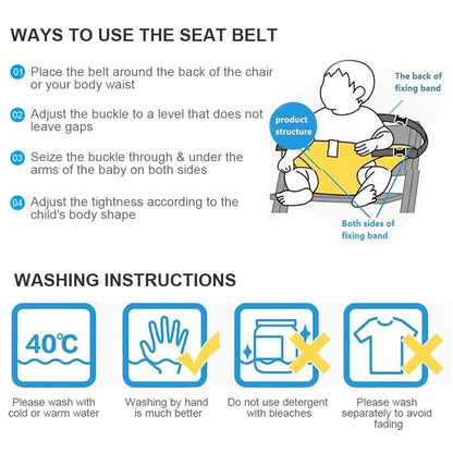 Harness Seat for High Chair Baby Feeding Safety Seat with Strap