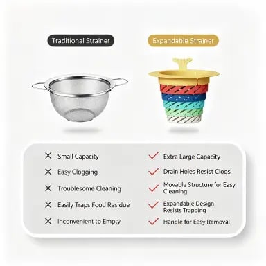 🌈Rainbow Expandable Sink Strainer Basket