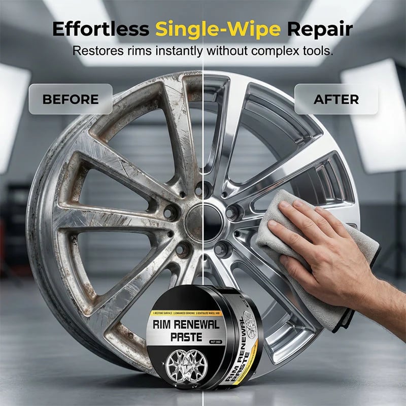 💞50K+ SOLD!✨✨ All-in-One Wheel Restoration Paste – Scratch Removal, Molecular Bonding, Safe for All Alloys 💎