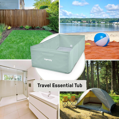 🎉⏰49% OFF🔥  Foldable Portable Toddler Bath Tub, Indoor & Outdoor Travel Baby Bathtub 🛁👶