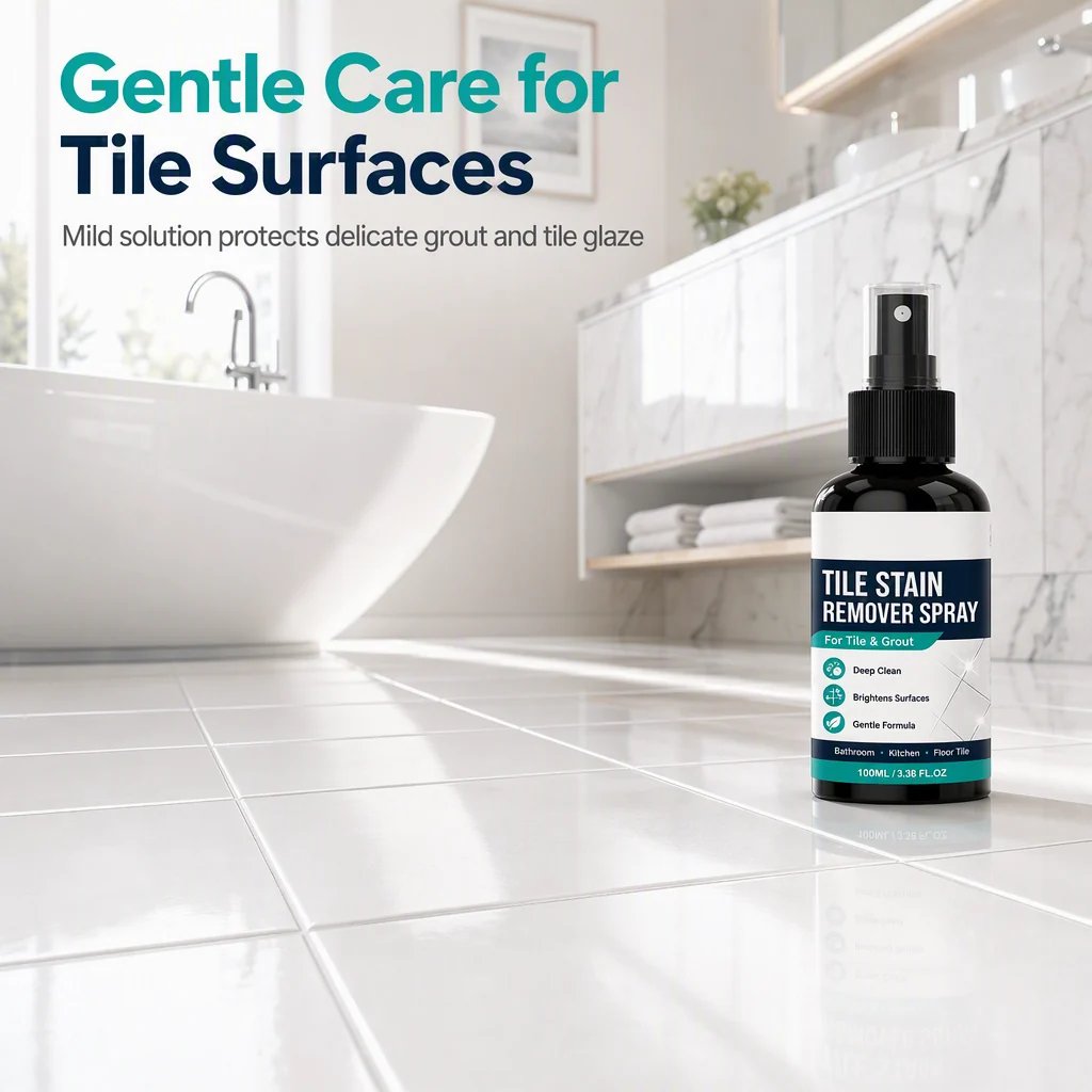 📍 🎯 Grout Cleaning Spray – Easy care of tile grout and stains in damp areas
