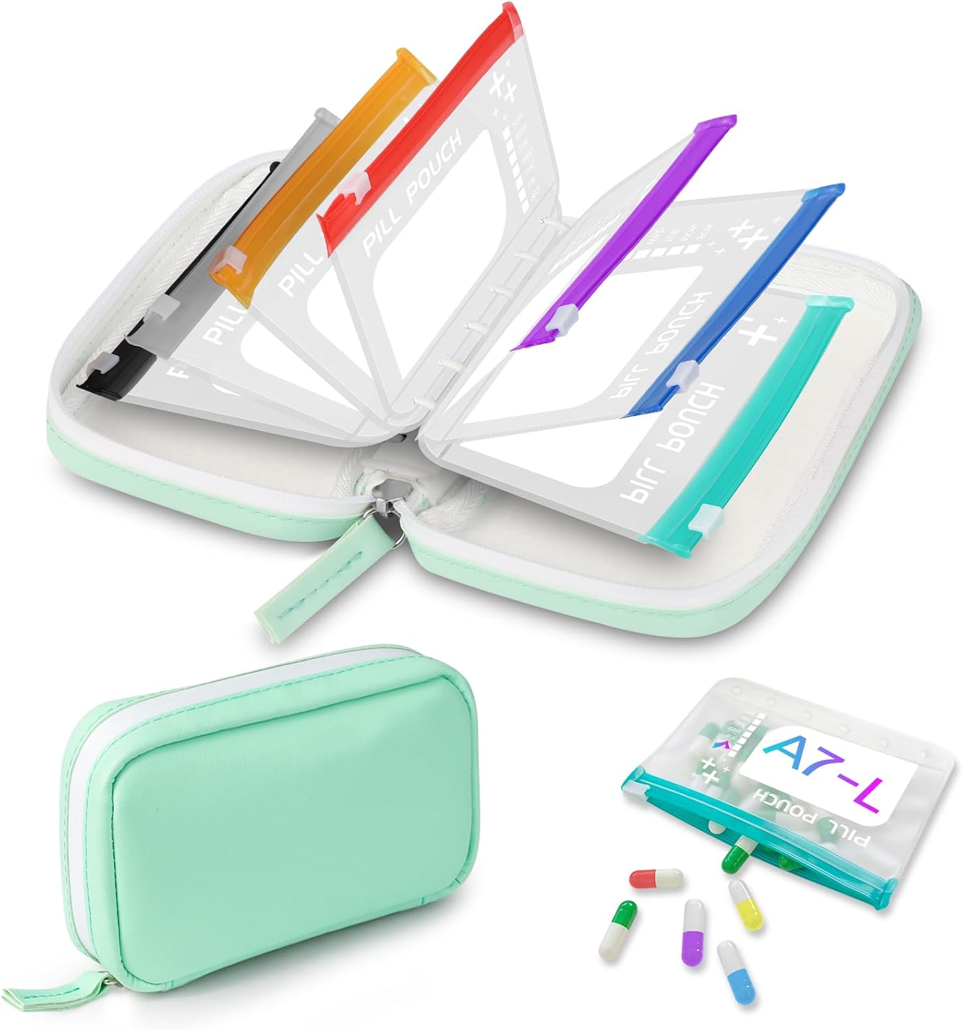 📌 Waterproof Pill Organizer-Large BPA-Free Weekly Medicine Organizer💊