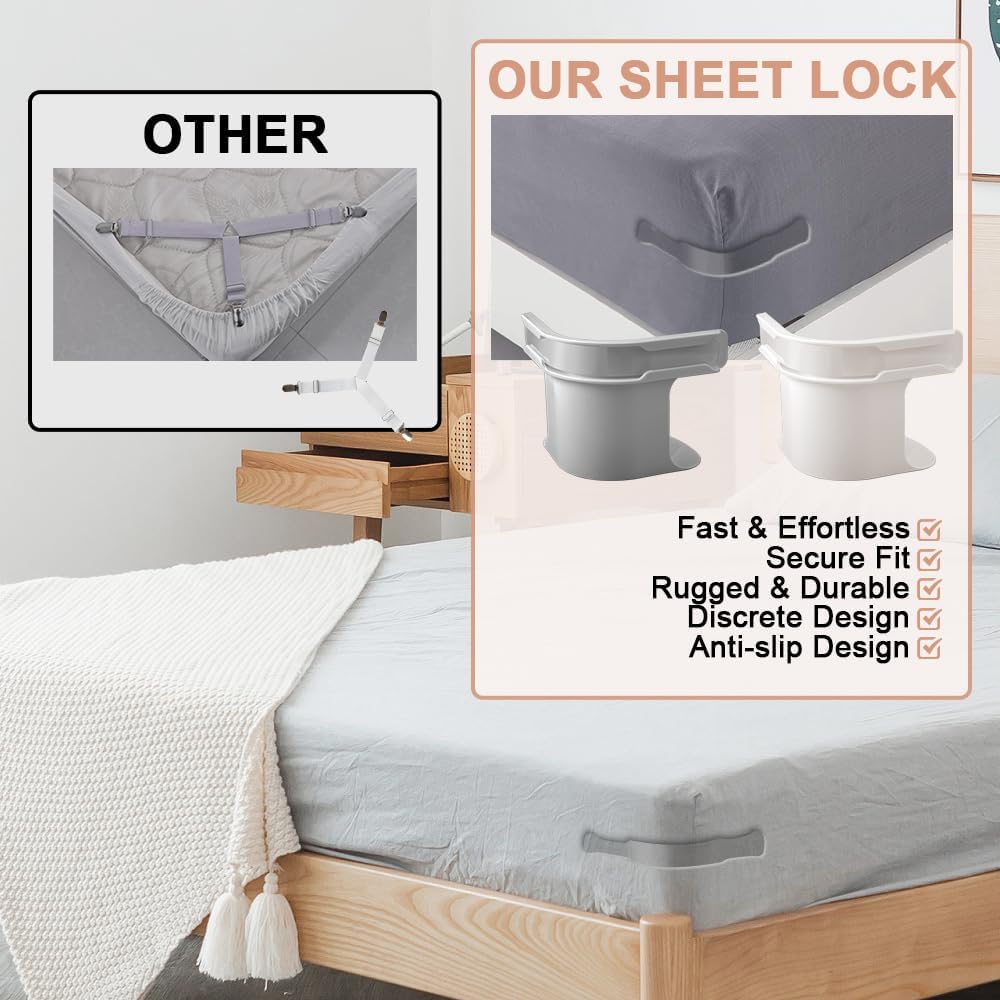 No-Slip Bed Corner Clips