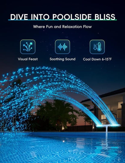 Pool Fountain - Dual Spray Water Fountains for Above Ground/Inground Pools