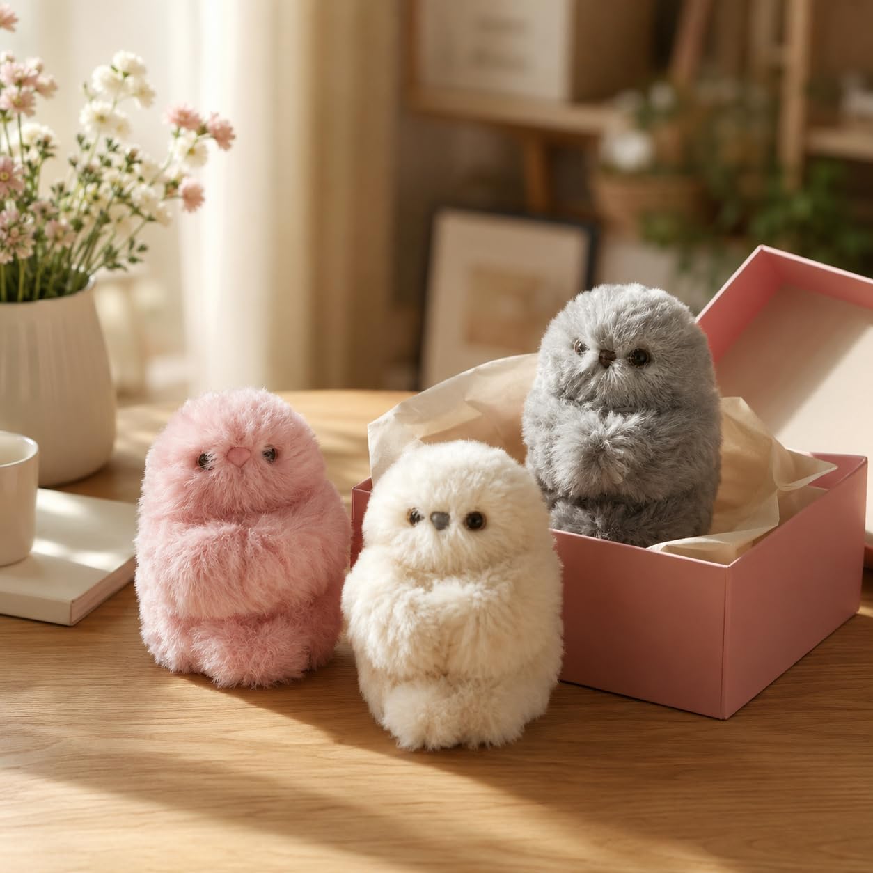 👀Cute AI shy👜 Emotional companionship robot doll bag charm plush toy