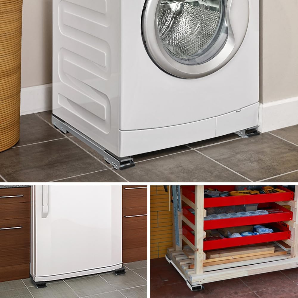 🔥2-Pack Adjustable Telescopic Heavy Duty Metal Frame Appliance Moving Dolly