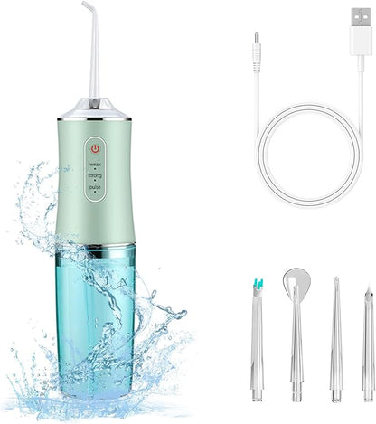 🔥Electric Water Flosser Cordless for Teeth 3 Modes 4 Jet Tips Cleaning