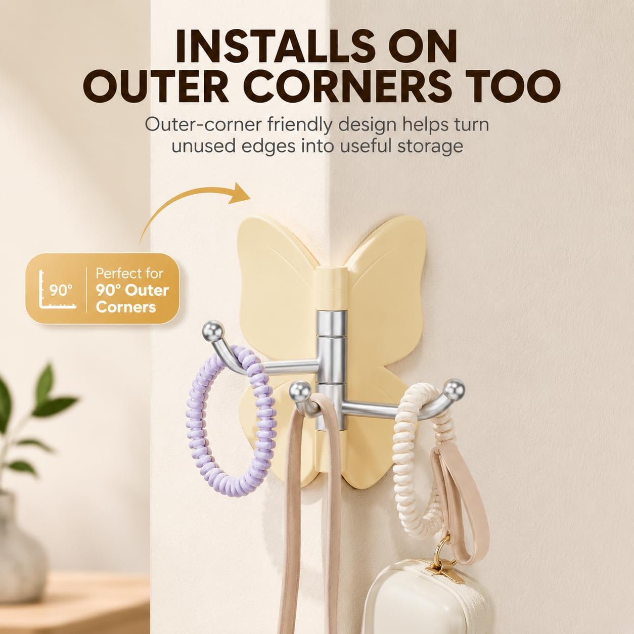 Butterfly Rotating Self Adhesive Hooks