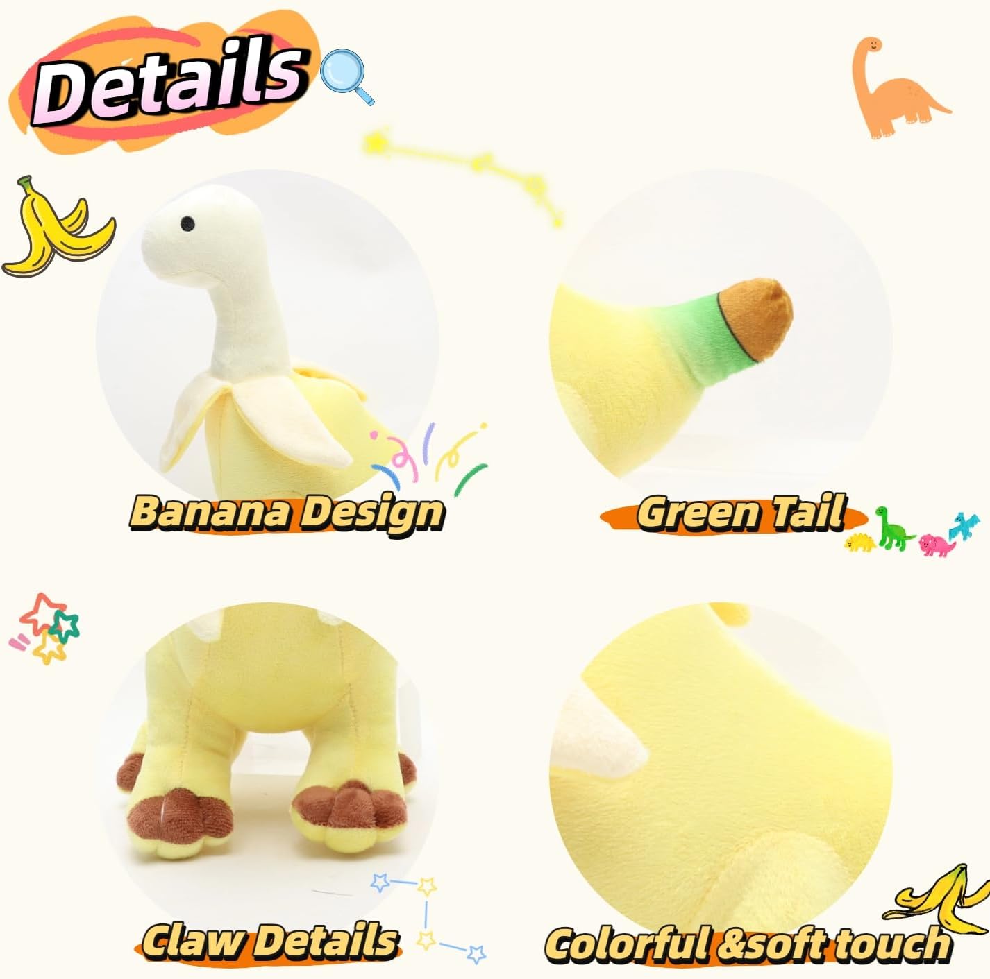 🔥Limited Time 50% Off✨10'' Cute Banana Dinosaur Plush Toy