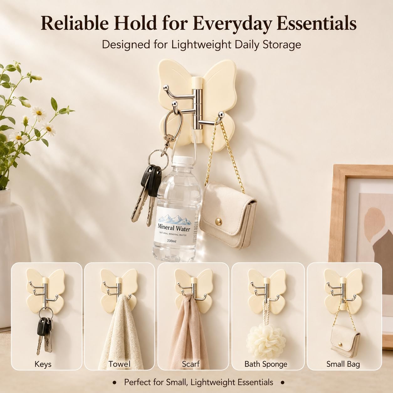 Butterfly Rotating Self Adhesive Hooks