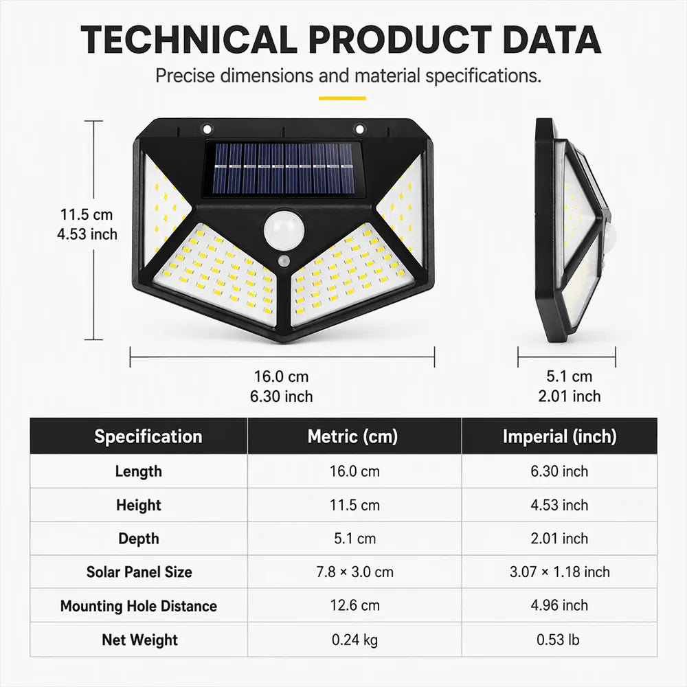 Light Up Gardens Instantly! 140-LED Motion Sensor Solar Wall Lamp