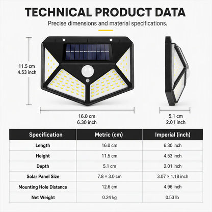 Light Up Gardens Instantly! 140-LED Motion Sensor Solar Wall Lamp