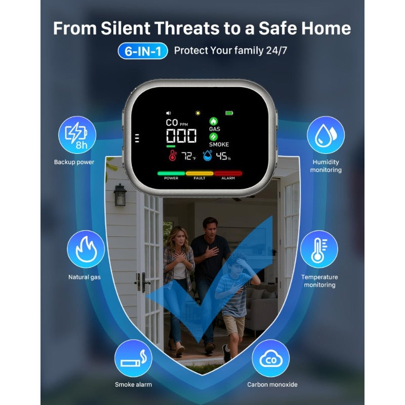 🔥6-in-1 Battery Rotable Air Safety Monitor