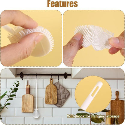 ✨2-Pack 360° Silicone Bottle Cleaning Brush with Long Handle