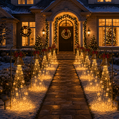 🎄 Christmas Bell Cascade Solar Yard Light✨