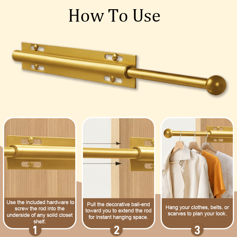 2026🗄️Valet Rod for Closet Pull Out