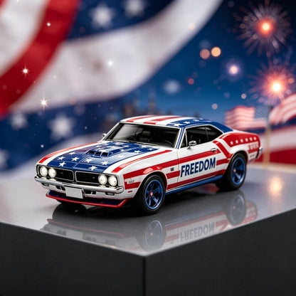 American Independence Day Patriotic Premium Muscle Car