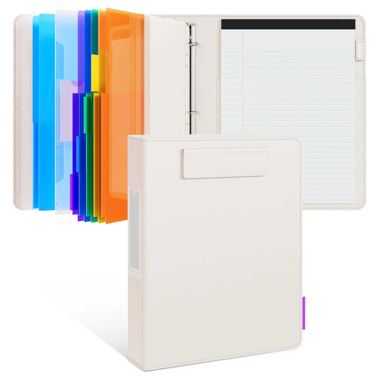 🔥HOT SALE 49% OFF - 📄✨PU Leather Clipboard with Storage – 3-Ring Binder, Magnetic Clip, Removable Notepad & Expanding File