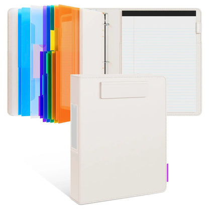 🔥HOT SALE 49% OFF - 📄✨PU Leather Clipboard with Storage – 3-Ring Binder, Magnetic Clip, Removable Notepad & Expanding File