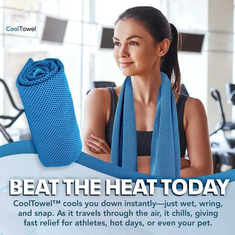 🥶Summer Hot Sale - BUY 1 GET 1 FREE!!⚡50K+ SOLD!❄️Cold Sweat Towel You Can Use Anywhere, Anytime! Reusable Soft Absorbent Cooling Portable