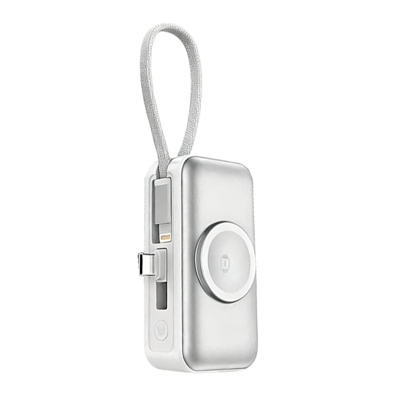🔋 Orico 3-in-1 Power Bank – Integrated Cable & Foldable Wall Plug – Wireless Watch Charger for iPhone & Android ✈️