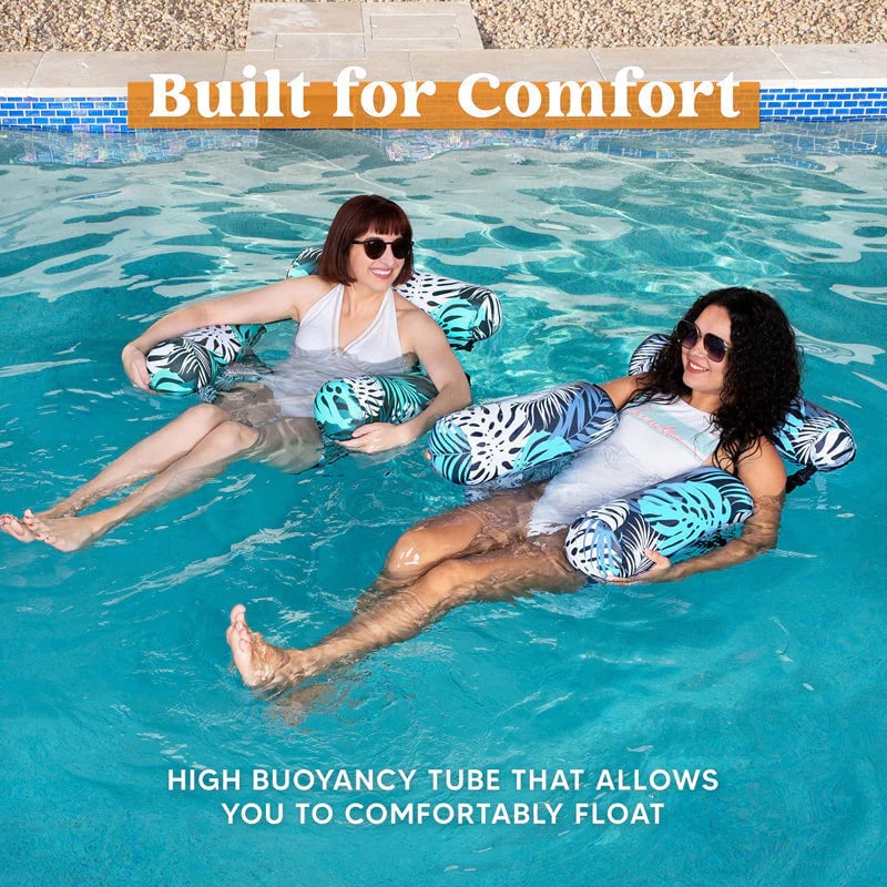 🏖️Thick Inflatable Pool Float Lounger - Portable Inflatable Pool Chair for Adults