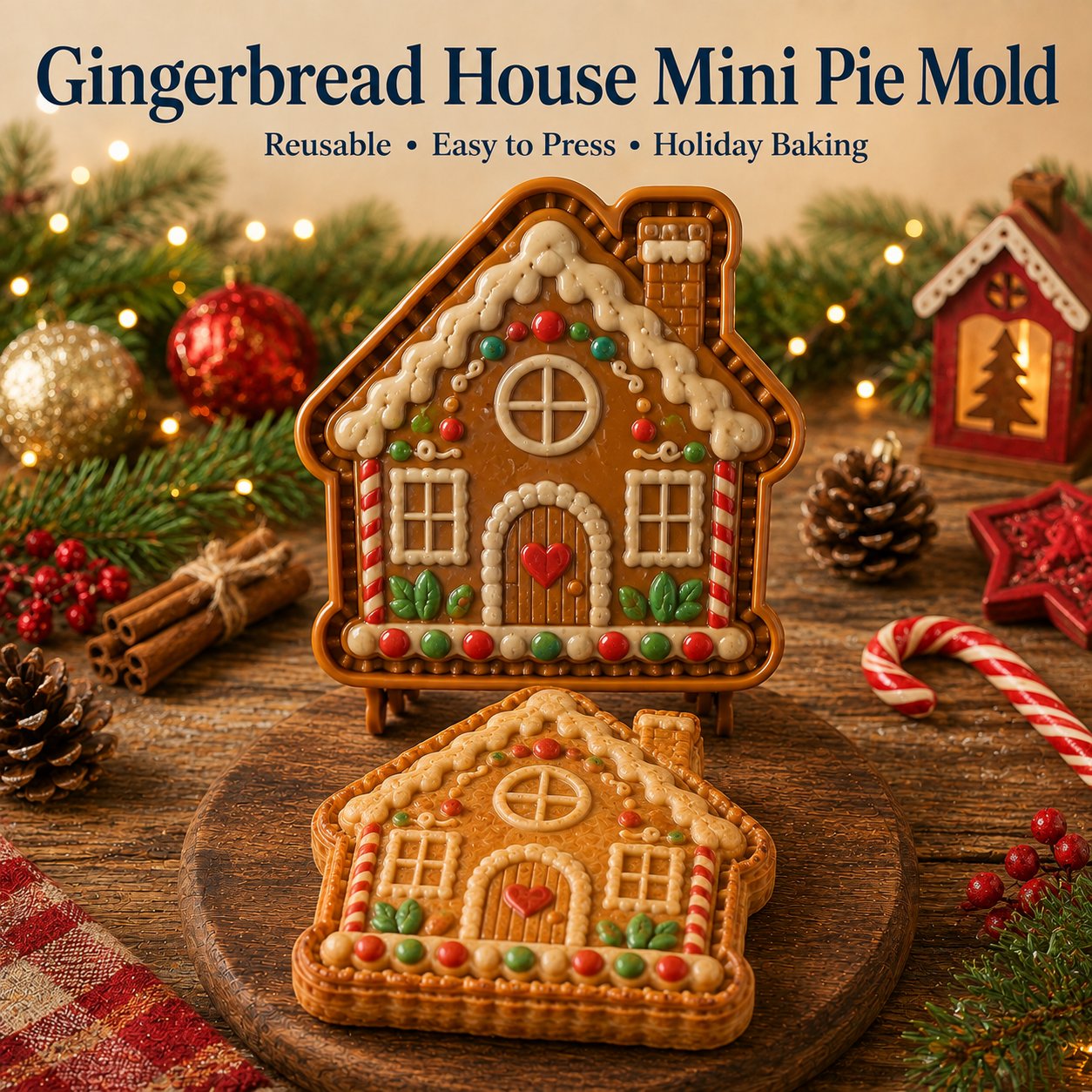 ⏳ 49% OFF – 🎄 9-Piece Mini Christmas Cake Mold Set | Reusable, embossed molds for creating detailed Santa, snowman, reindeer, Christmas tree, and holiday cakes 🥧✨