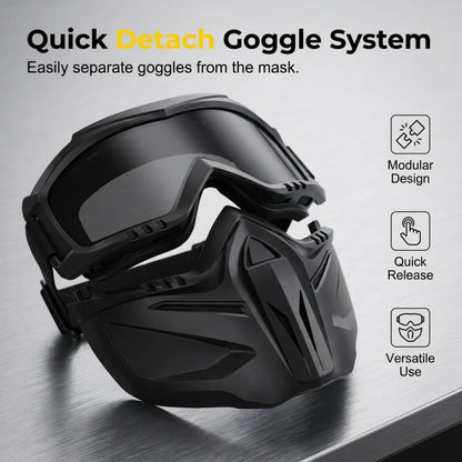 🔥LIMITED-TIME 46% OFF - Detachable Full Face Goggle Mask