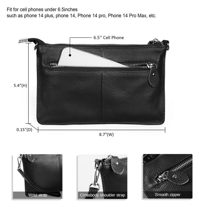 👜Women's 3-in-1 Authentic Leather Wristlet