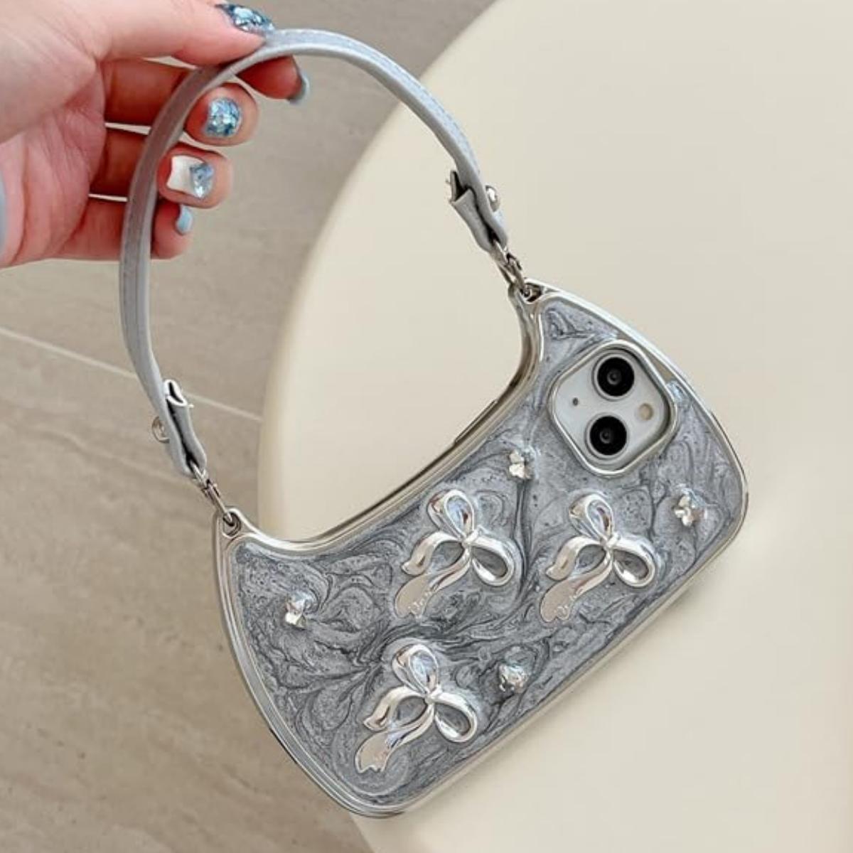 📱Glitter Diamond Heart Phone Case with Lanyard for iPhone 17–13 Pro Max ✨