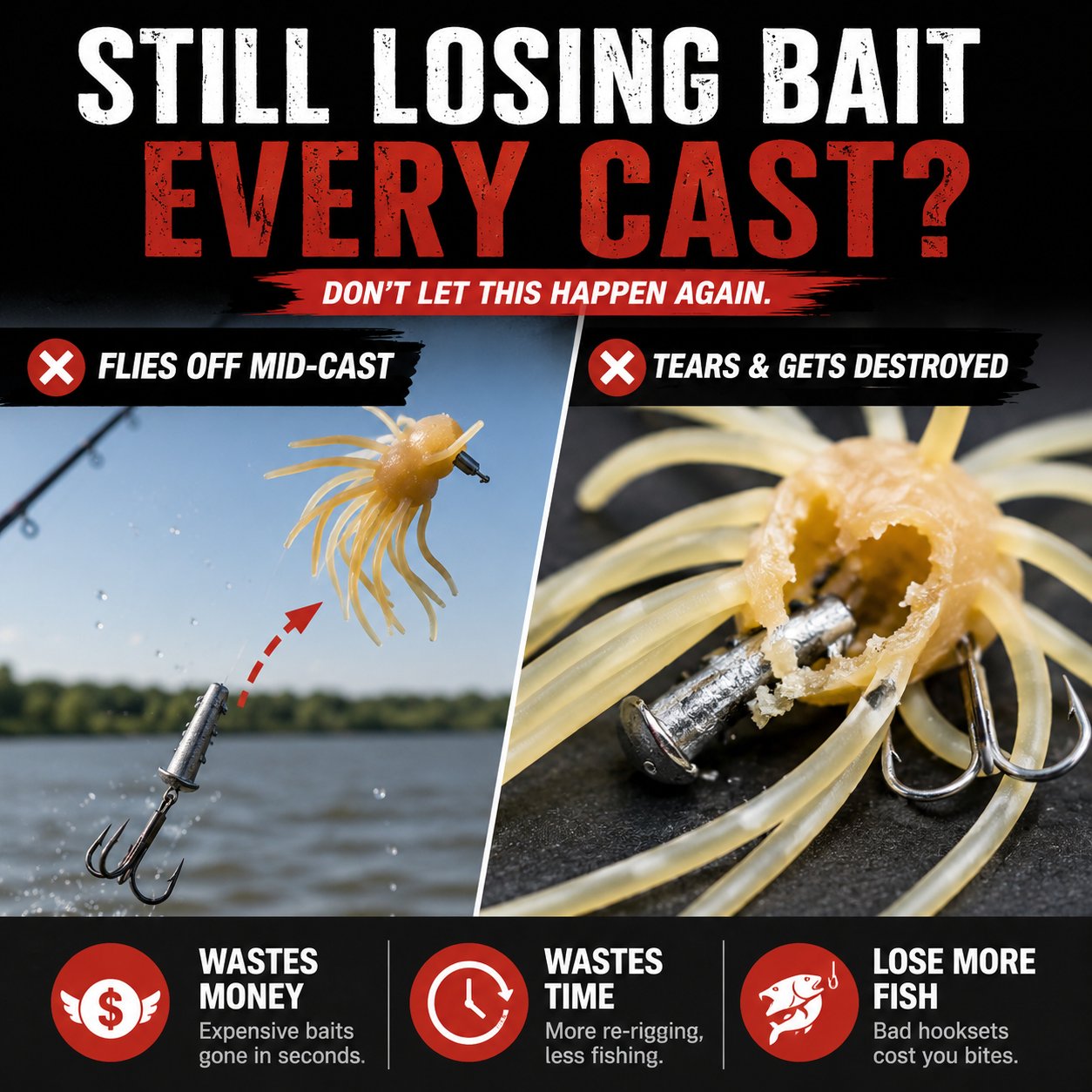 Freak-O Rig for Urchin-Style Soft Plastics 17mm - 5 Per Package