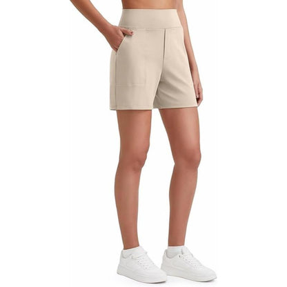 🏋️‍♀️🏃‍♀️Women’s High-Waist Athletic Shorts – Running & Yoga Summer Shorts with Pockets(🔥Buy 2 Get EXTRA  10% OFF)