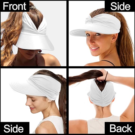 Sun Visor Ponytail Hat