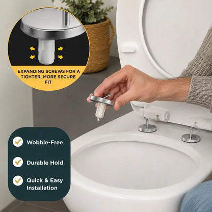 🚽 Universal Toilet Seat Expansion Bolts | Stop Wobbly Loose Toilet Seats