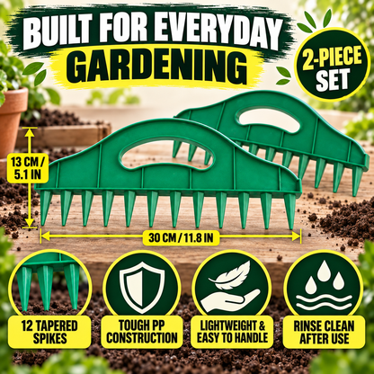 🌱 Garden Seed Spacing Tool – Multi-Row Soil Dibbler & Furrow Maker