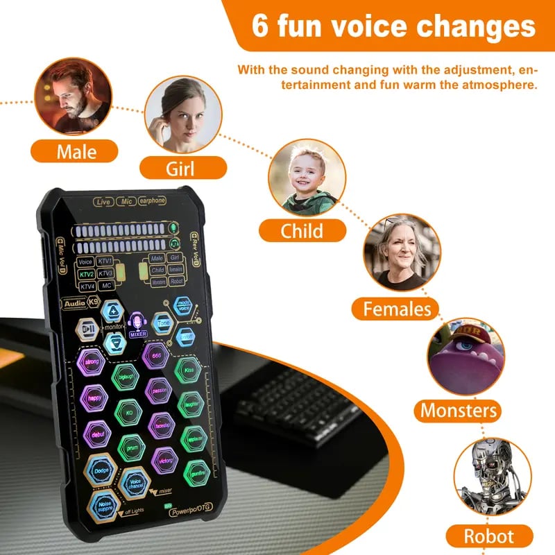 SK9 Wired Small Handheld Live Sound Card Set