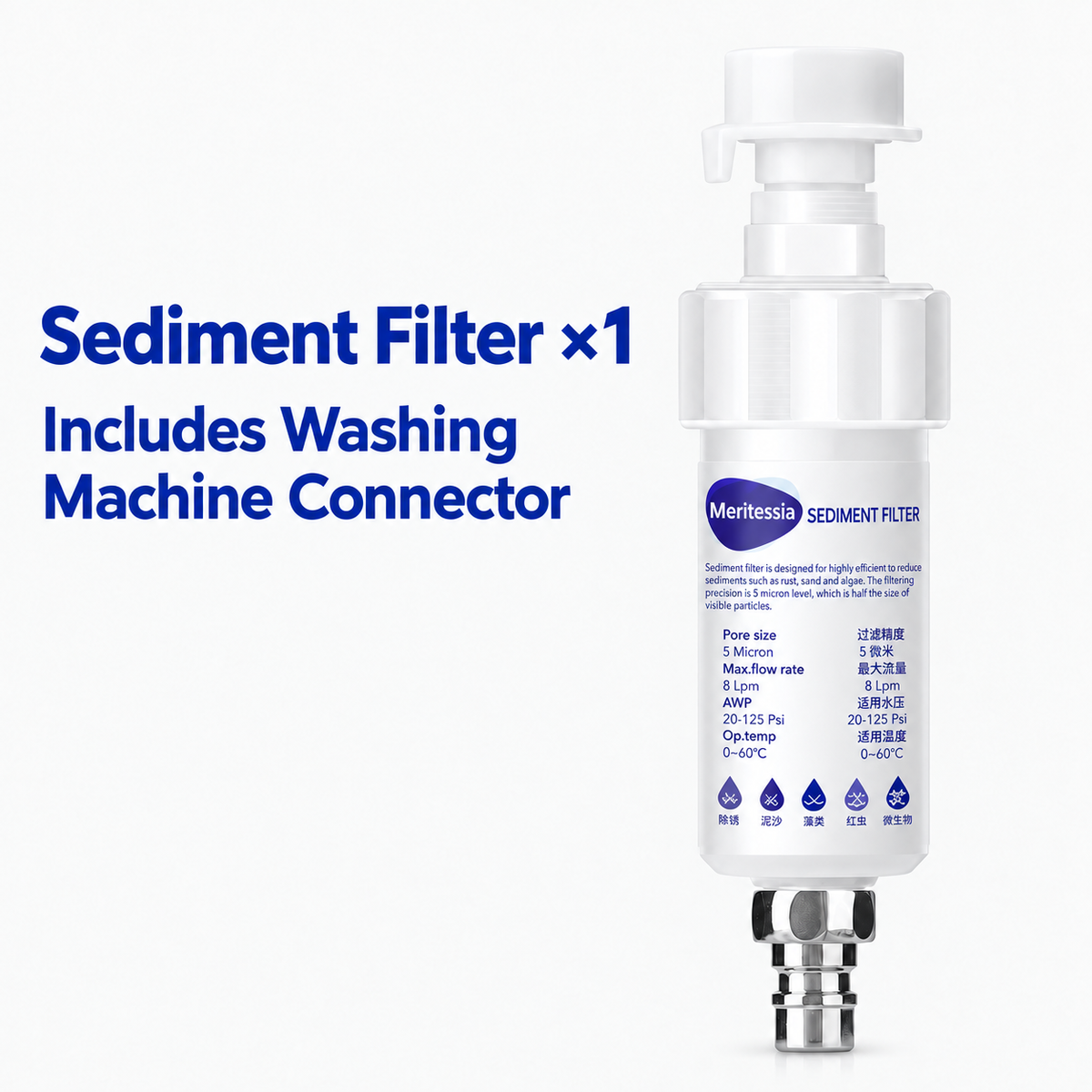 Inline Water Filter Cartridge