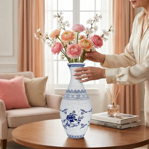3D Puzzle Vase for Adults, Jigsaw Puzzle Vase for Flower