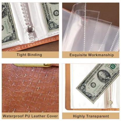 💵100 Transparent Pocket Currency Collectors Album