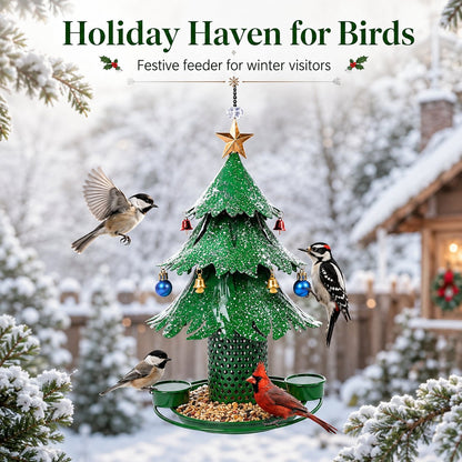 🎁Christmas Tree Bird Feeder 🎄 Festive Backyard Holiday Decor