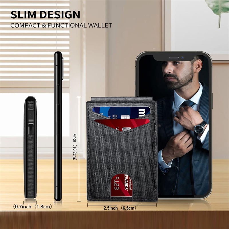 🔥 Men's RFID Minimalist Bifold Wallet