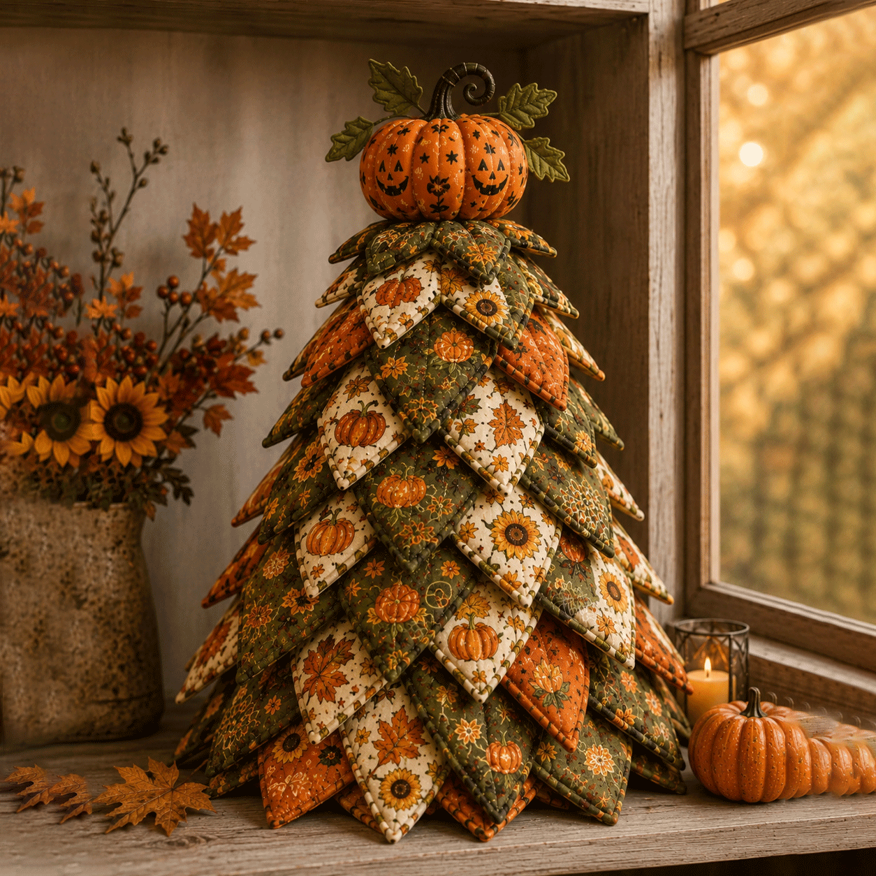 🎃 DIY Halloween Quilted Fabric Tree Kit