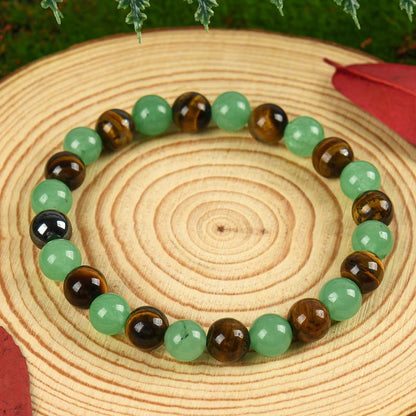 ✨ Money Attraction Bracelet with Green Aventurine & Tiger Eye beaded jewelry protection bracelet encouragement gift fashion artificial bracelet