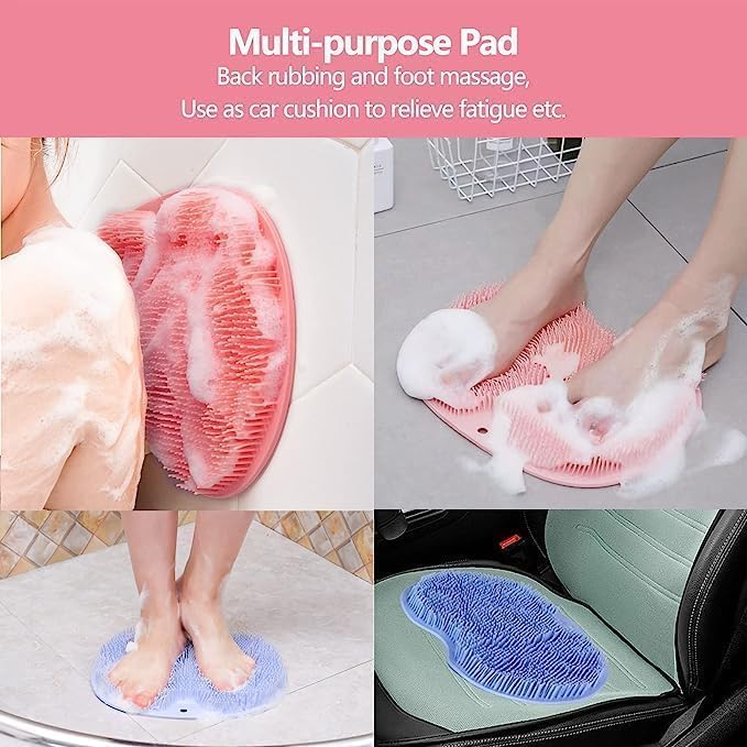Foot washing and scrubbing tool, lazy foot brush, foot massage mat