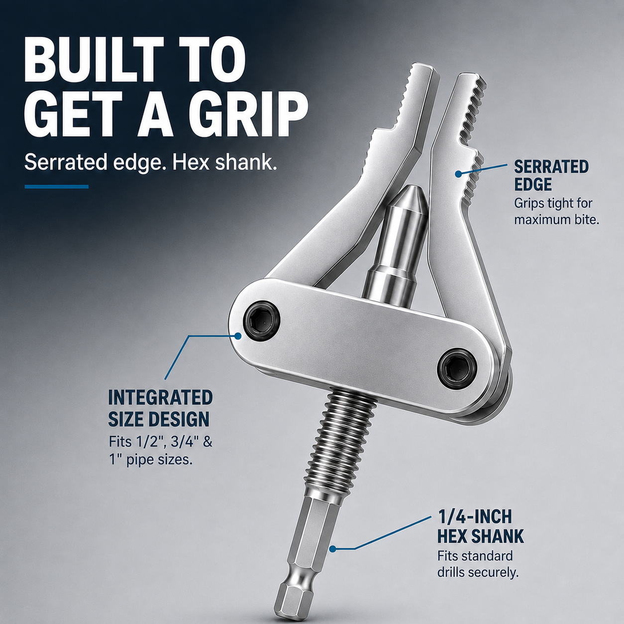 No More Stuck Pipe Threads – 3-in-1 Extractor Tool for 1/2", 3/4" & 1" Broken Pipes