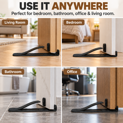 🚪 No-Punch Heavy Duty Door Stopper & Wall Protector 🛡️