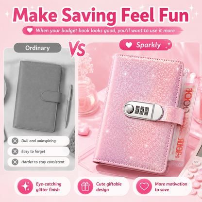 🔐 Lockable Cash Savings Binder with 100 Pages 💰