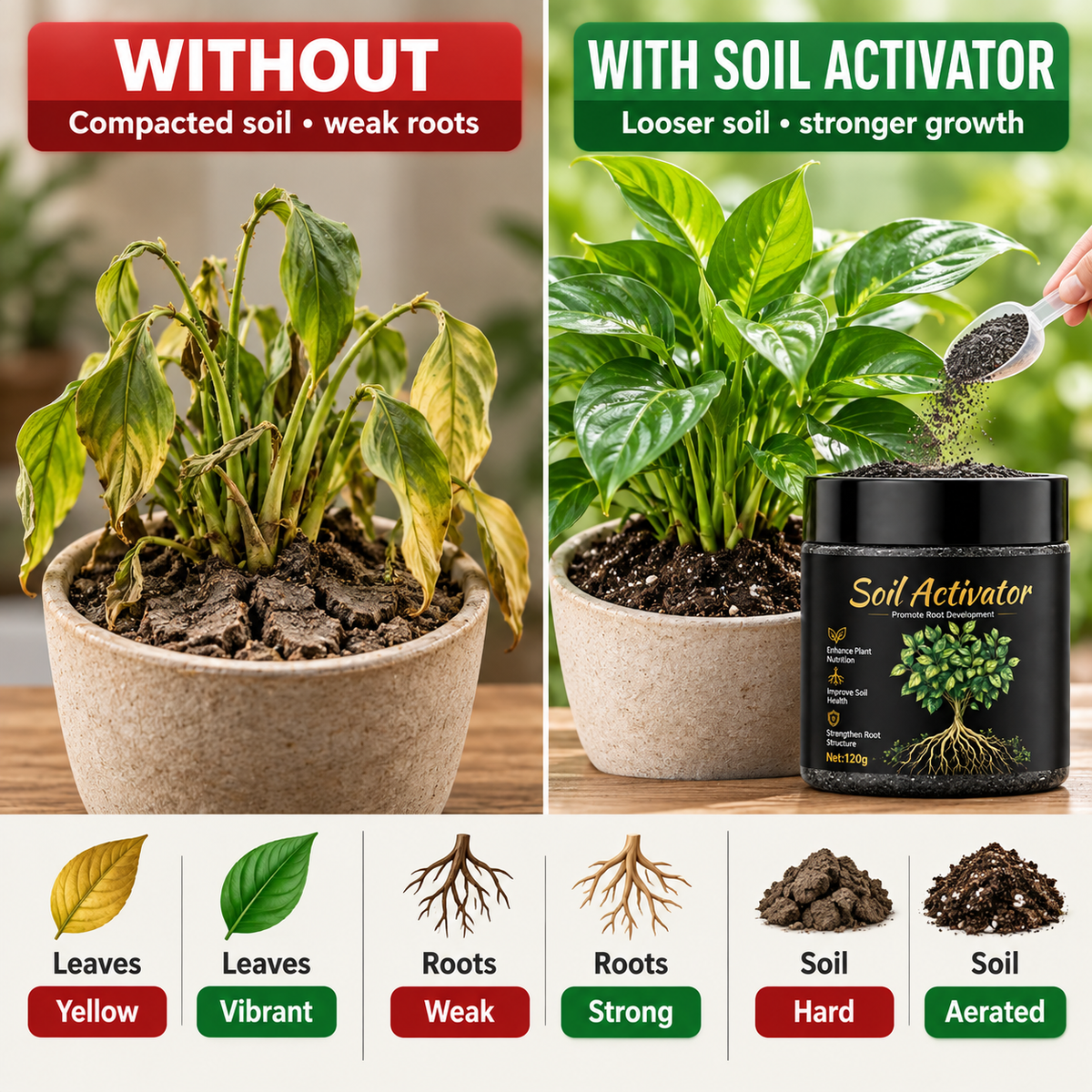 🪴 All-in-One Organic Soil Activator for Thriving Roots & Lush Greenery