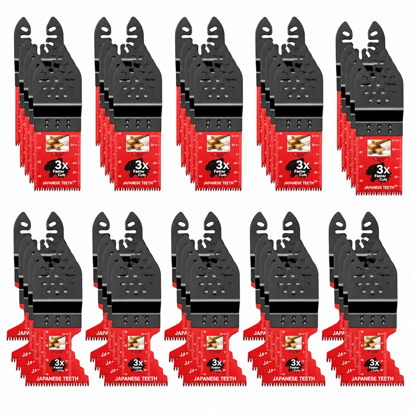 Japanese-Tooth Oscillating Multi-Tool Blades — Universal Quick-Fit